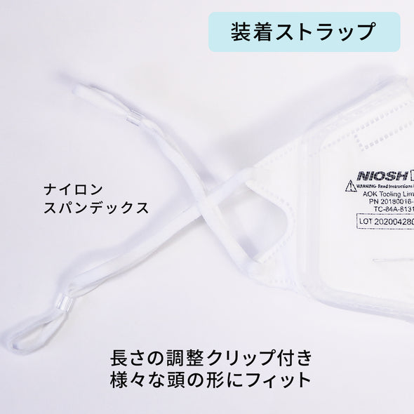 NIOSH認証 SOFTSEAL VFOLD N95マスク(折り畳み型)　M/Lサイズ　1箱10枚 (ドクターテクト)